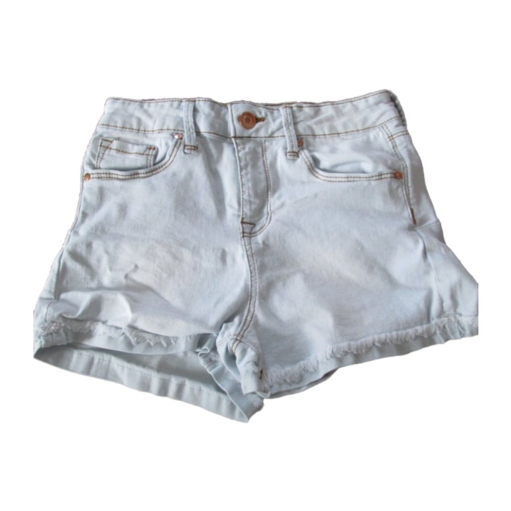 No Bo High Rise Jean Shorts Womens Size 3 Blue Denim Light Wash Cut Offs Juniors